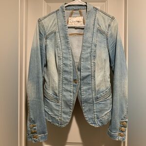 Cabi by Carol Anderson. Jeanie Blue one Button Jean Jacket in a size XS.